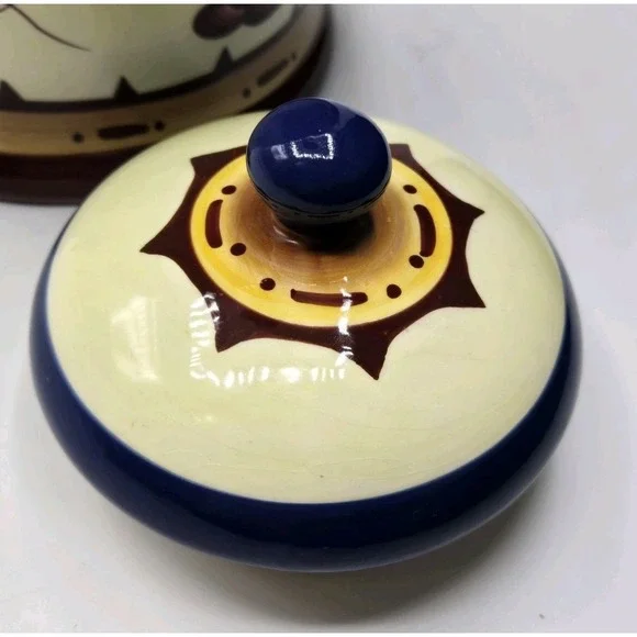 Large Biscotti Ceramic Cookie Jar Canister for Nonni's Tuscan Fruit Design EUC - Picture 7 of 15